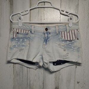 YMI Size 9 Stars And Stripes Cuttoff Shorts